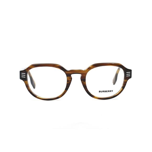 NEW BURBERRY BE2386 4096 BROWN STRIPED AUTHENTIC UNISEX EYEGLASSES FRAME - Picture 2 of 14